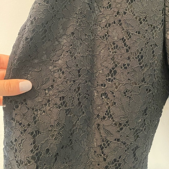 J Crew BLACK LACE Pull On Peyton Pants Size 8 High Rise Wide Leg - Picture 4 of 6